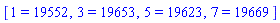 [1 = 19552, 3 = 19653, 5 = 19623, 7 = 19669]