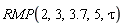 RMP(2, 3, 3.7, 5, tau)