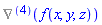 (%Nabla@@4)(f(x, y, z))