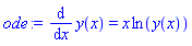 diff(y(x), x) = x*ln(y(x))