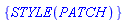 {STYLE(PATCH)}