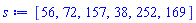 [56, 72, 157, 38, 252, 169]