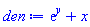 exp(y)+x