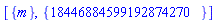 [{m}, {18446884599192874270}]