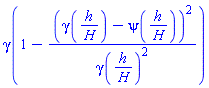 gamma(1-(gamma(h/H)-psi(h/H))^2/gamma(h/H)^2)