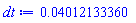 0.4012133360e-1