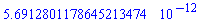 0.56912801178645213474e-11