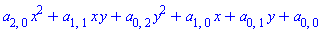 x^2*a[2, 0]+x*y*a[1, 1]+y^2*a[0, 2]+x*a[1, 0]+y*a[0, 1]+a[0, 0]