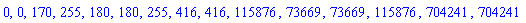 0, 0, 170, 255, 180, 180, 255, 416, 416, 115876, 73669, 73669, 115876, 704241, 704241