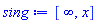 [infinity, x]