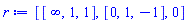 [[infinity, 1, 1], [0, 1, -1], 0]
