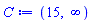 RealRange(Open(15), infinity)
