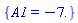 {A1 = -7.}