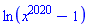 ln(x^2020-1)