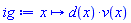 proc (x) options operator, arrow; d(x)*v(x) end proc