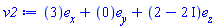 Vector(3, {(1) = 3, (2) = 0, (3) = 2-2*I})