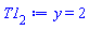 y = 2