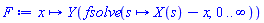 proc (x) options operator, arrow; Y(fsolve(proc (s) options operator, arrow; X(s)-x end proc, 0 .. infinity)) end proc