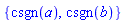 {csgn(a), csgn(b)}