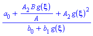 (a[0]+A[2]*B*g(xi)/A+A[2]*g(xi)^2)/(b[0]+b[1]*g(xi))