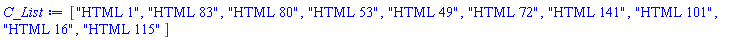 ["HTML 1", "HTML 83", "HTML 80", "HTML 53", "HTML 49", "HTML 72", "HTML 141", "HTML 101", "HTML 16", "HTML 115"]