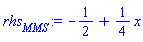 -1/2+(1/4)*x