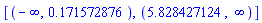 [RealRange(-infinity, Open(.171572876)), RealRange(Open(5.828427124), infinity)]