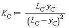 K[C] := L[C]*y[C]/(L[C]-y[C])^2