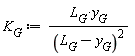 K[G] := L[G]*y[G]/(L[G]-y[G])^2