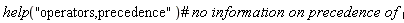 help("operators,precedence")