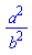 a^2/b^2