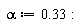 alpha := .33