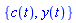 {c(t), y(t)}