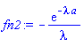-exp(-lambda*a)/lambda