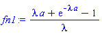 (lambda*a+exp(-lambda*a)-1)/lambda