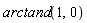arctand(1, 0)
