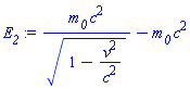 m__0*c^2/(1-v^2/c^2)^(1/2)-m__0*c^2