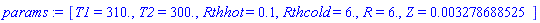[T1 = 310., T2 = 300., Rthhot = .1, Rthcold = 6., R = 6., Z = 0.3278688525e-2]