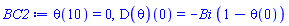 theta(10) = 0, (D(theta))(0) = -Bi*(1-theta(0))