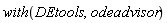 with(DEtools, odeadvisor)