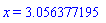 x = 3.056377195