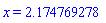 x = 2.174769278