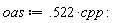 oas := .522*cpp: