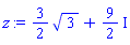 (3/2)*3^(1/2)+(9/2)*I