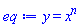 y(x) = x^n