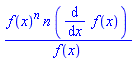 f(x)^n*n*(diff(f(x), x))/f(x)