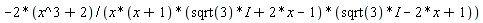 -(2*(x^3+2))/(x*(x+1)*(I*sqrt(3)+2*x-1)*(I*sqrt(3)-2*x+1))