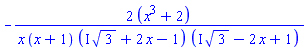 -2*(x^3+2)/(x*(x+1)*(I*3^(1/2)+2*x-1)*(I*3^(1/2)-2*x+1))