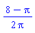 (1/2)*(8-Pi)/Pi