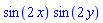 sin(2*x)*sin(2*y)